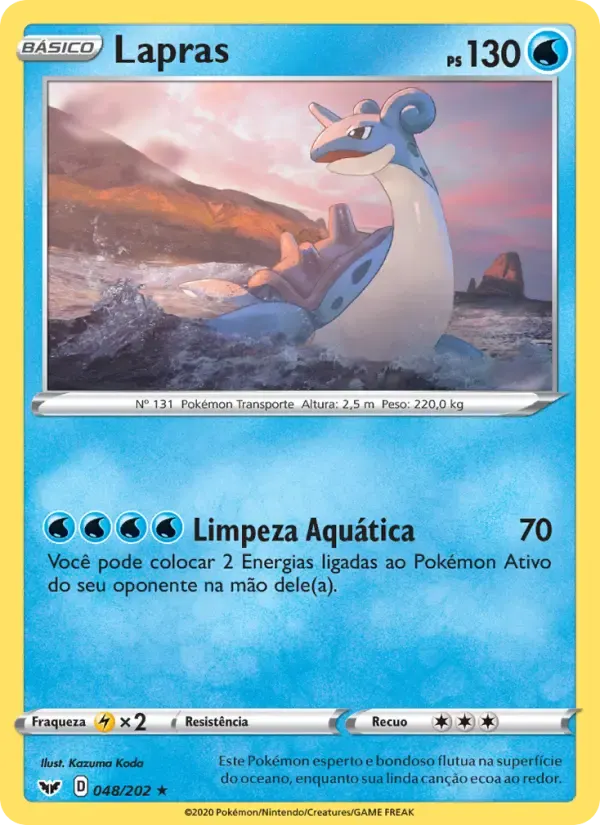 Lapras — Espada e Escudo 48 Portuguese Pokémon card