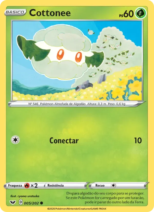 Cottonee — Espada e Escudo 5 Portuguese Pokémon card