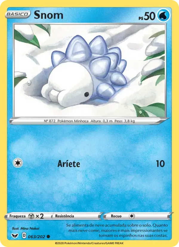 Snom — Espada e Escudo 63 Portuguese Pokémon card