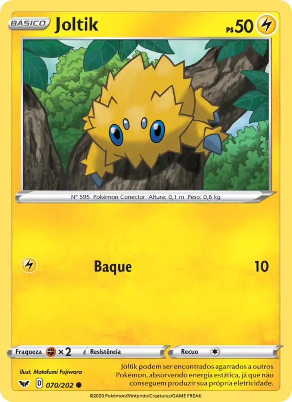 Joltik — Espada e Escudo 70 Portuguese Pokémon card