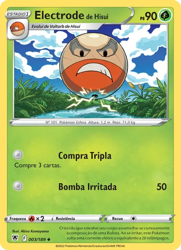 Electrode de Hisui — Estrelas Radiantes 3 Portuguese Pokémon card