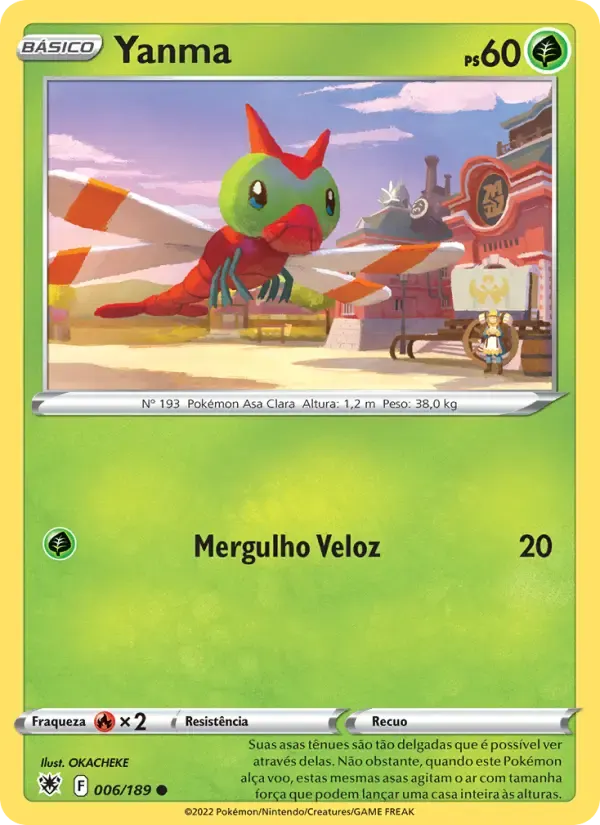 Yanma — Estrelas Radiantes 6 Portuguese Pokémon card