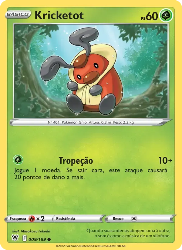 Kricketot — Estrelas Radiantes 9 Portuguese Pokémon card