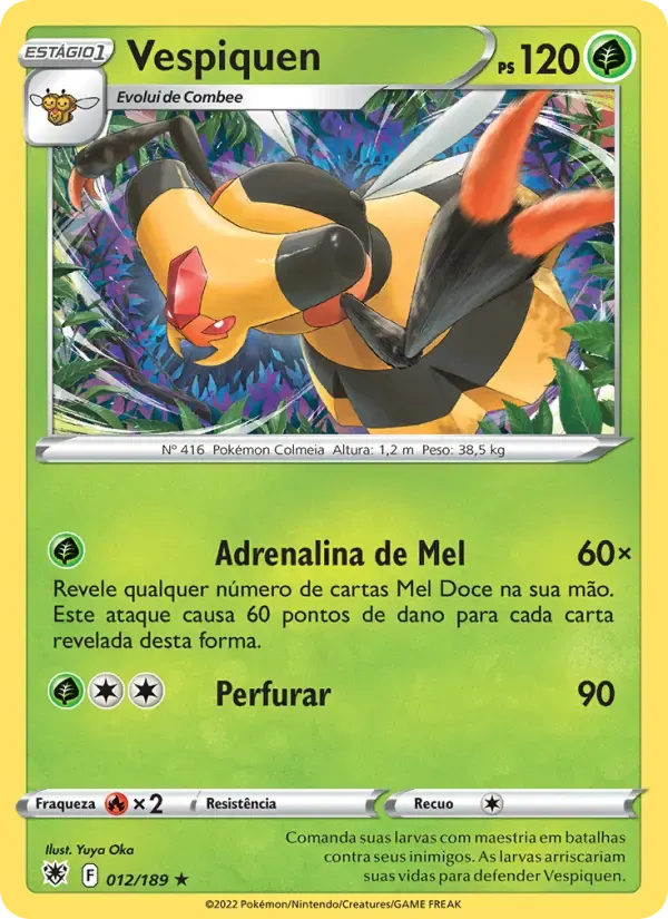 Vespiquen — Estrelas Radiantes 12 Portuguese Pokémon card