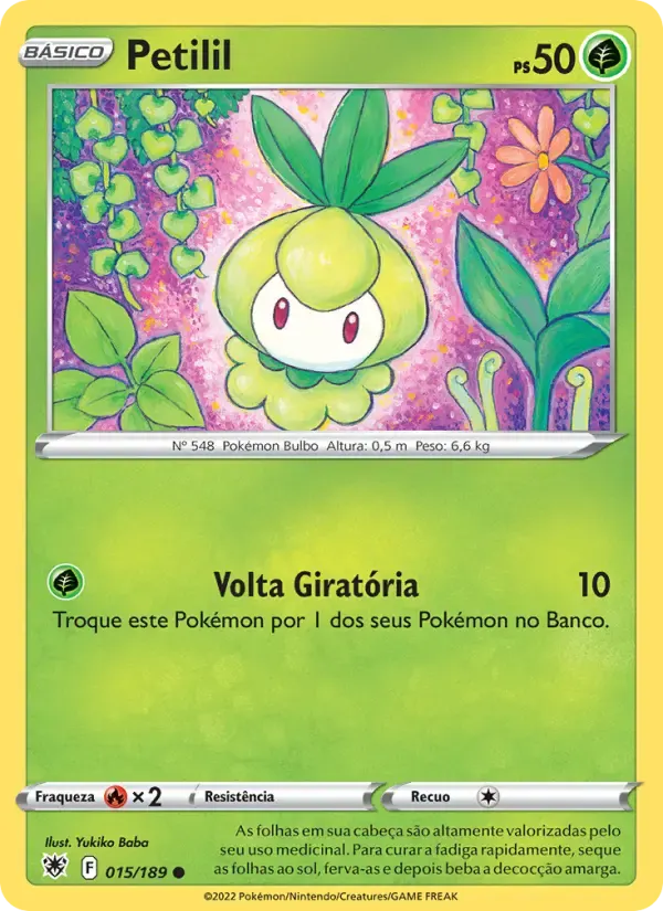 Petilil — Estrelas Radiantes 15 Portuguese Pokémon card
