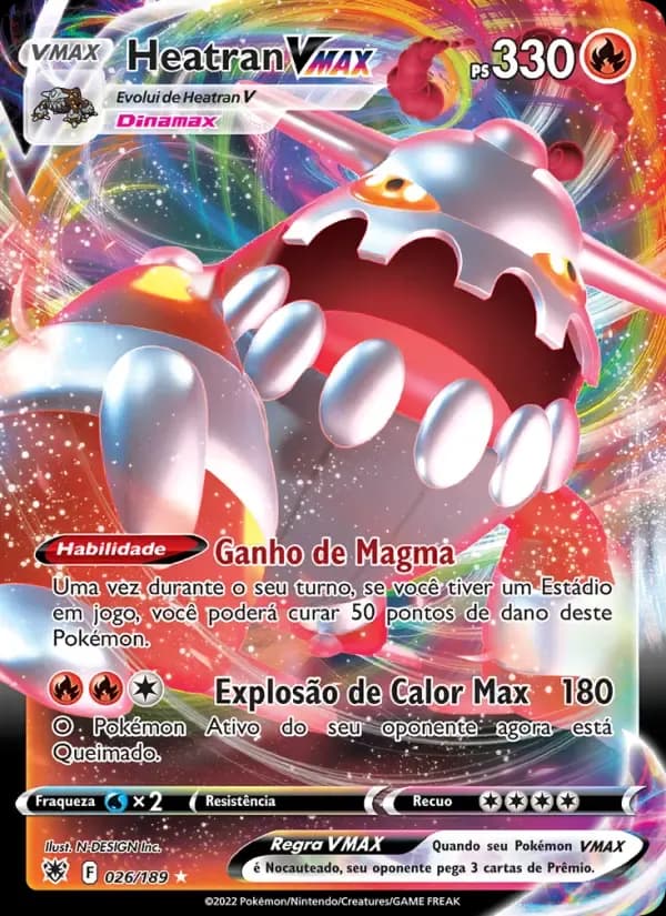 Heatran VMAX — Estrelas Radiantes 26 Portuguese Pokémon card