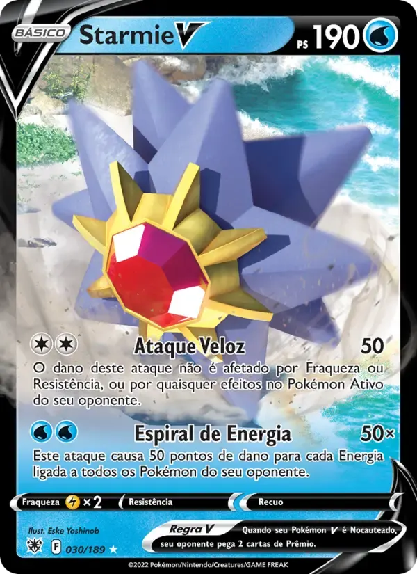 Starmie V — Estrelas Radiantes 30 Portuguese Pokémon card