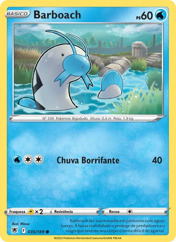 Barboach — Estrelas Radiantes 35 Portuguese Pokémon card