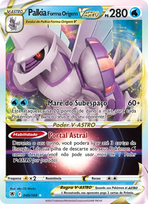 Palkia Forma Origem V-ASTRO — Estrelas Radiantes 40 Portuguese Pokémon card