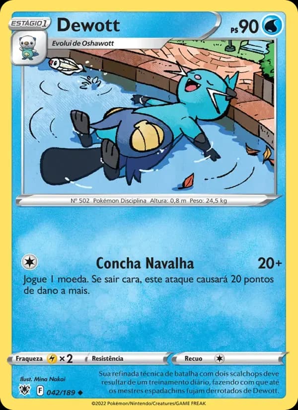 Dewott — Estrelas Radiantes 42 Portuguese Pokémon card
