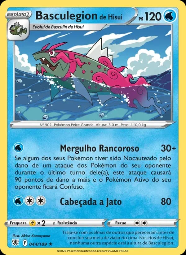 Basculegion de Hisui — Estrelas Radiantes 44 Portuguese Pokémon card