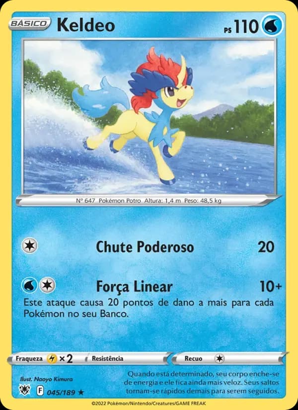 Keldeo — Estrelas Radiantes 45 Portuguese Pokémon card