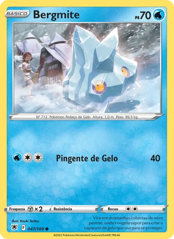 Bergmite — Estrelas Radiantes 47 Portuguese Pokémon card