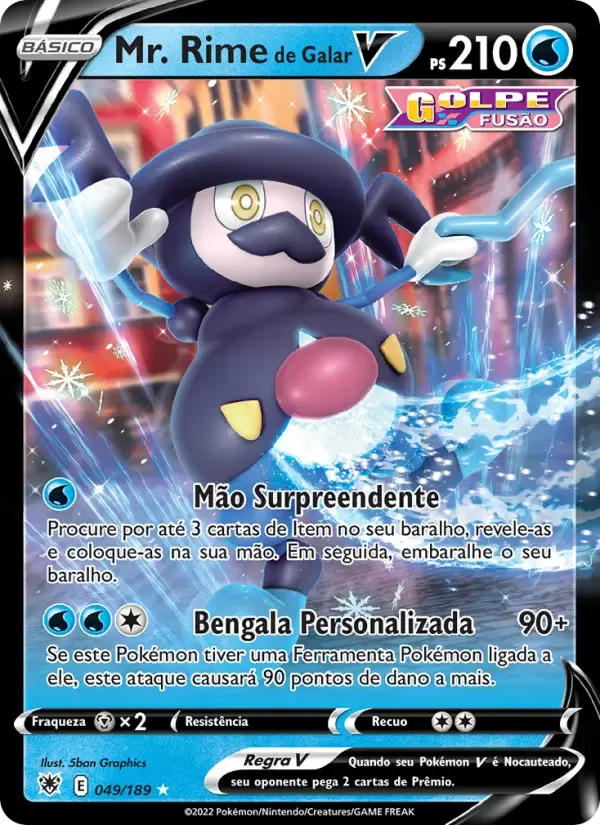 Mr. Rime de Galar V — Estrelas Radiantes 49 Portuguese Pokémon card