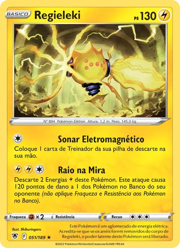 Regieleki — Estrelas Radiantes 51 Portuguese Pokémon card
