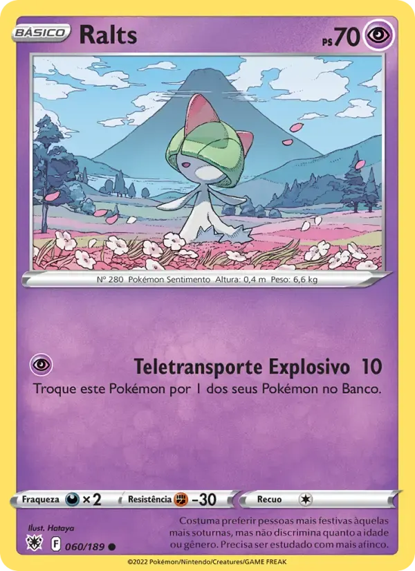 Ralts — Estrelas Radiantes 60 Portuguese Pokémon card