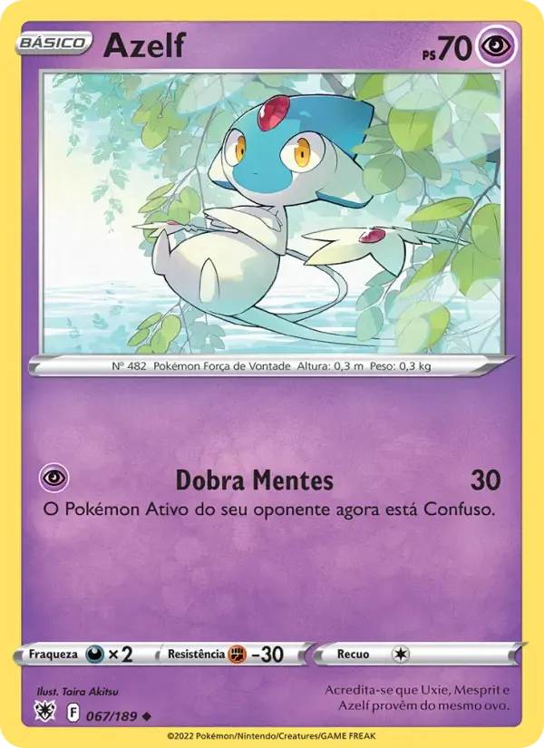 Azelf — Estrelas Radiantes 67 Portuguese Pokémon card