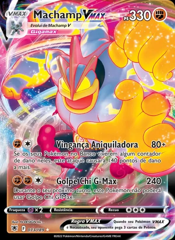 Machamp VMAX — Estrelas Radiantes 73 Portuguese Pokémon card