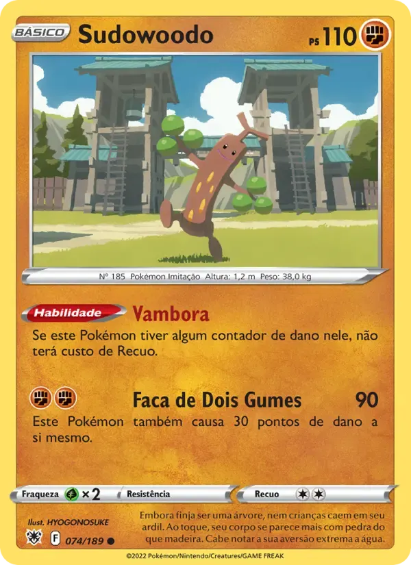 Sudowoodo — Estrelas Radiantes 74 Portuguese Pokémon card