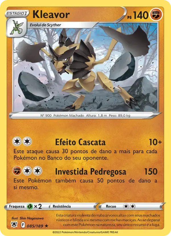 Kleavor — Estrelas Radiantes 85 Portuguese Pokémon card