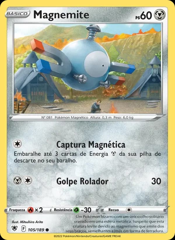 Magnemite — Estrelas Radiantes 105 Portuguese Pokémon card