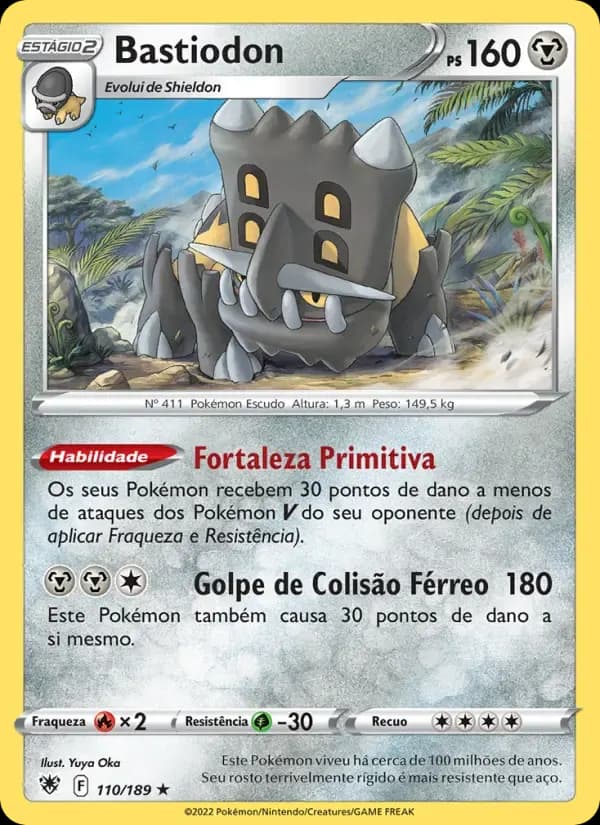 Bastiodon — Estrelas Radiantes 110 Portuguese Pokémon card