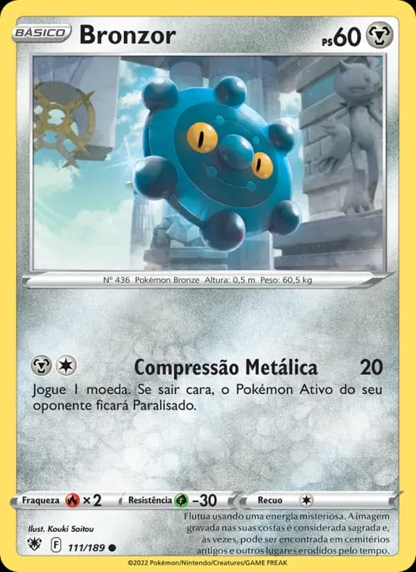 Bronzor — Estrelas Radiantes 111 Portuguese Pokémon card