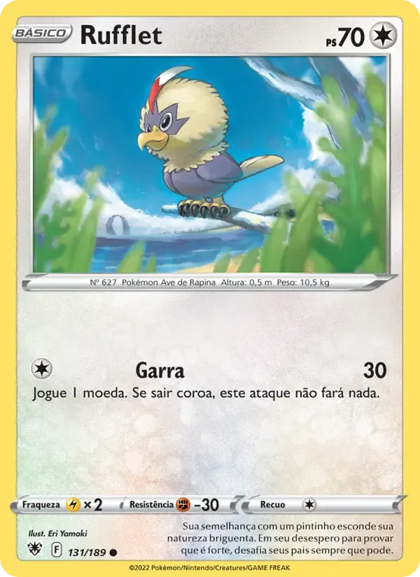 Rufflet — Estrelas Radiantes 131 Portuguese Pokémon card