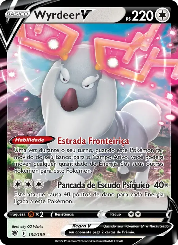 Wyrdeer V — Estrelas Radiantes 134 Portuguese Pokémon card