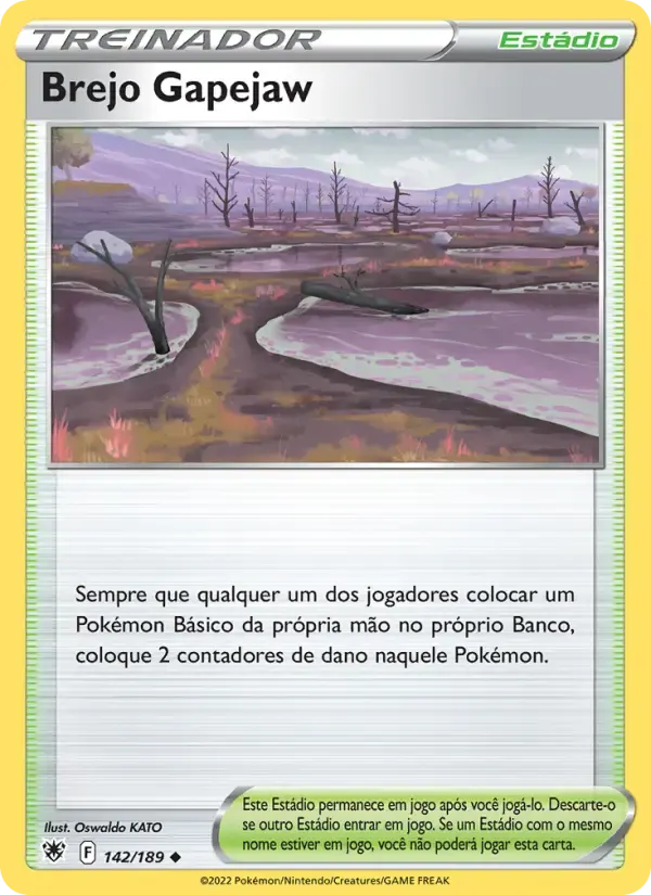 Brejo Gapejaw — Estrelas Radiantes 142 Portuguese Pokémon card