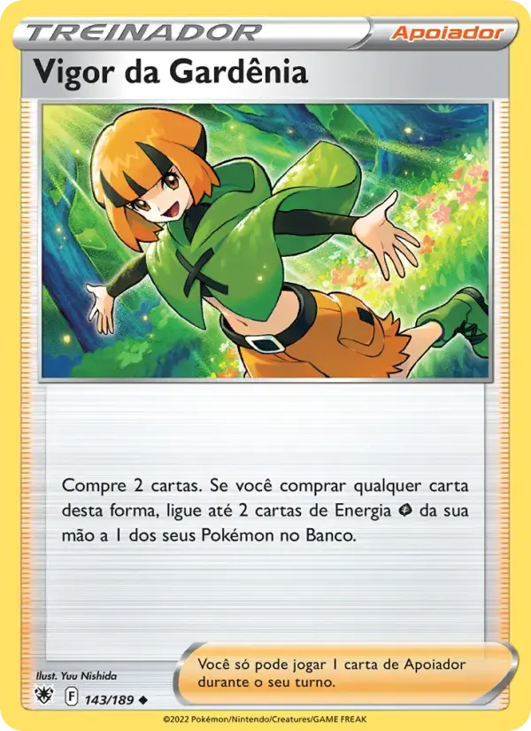 Vigor da Gardênia — Estrelas Radiantes 143 Portuguese Pokémon card