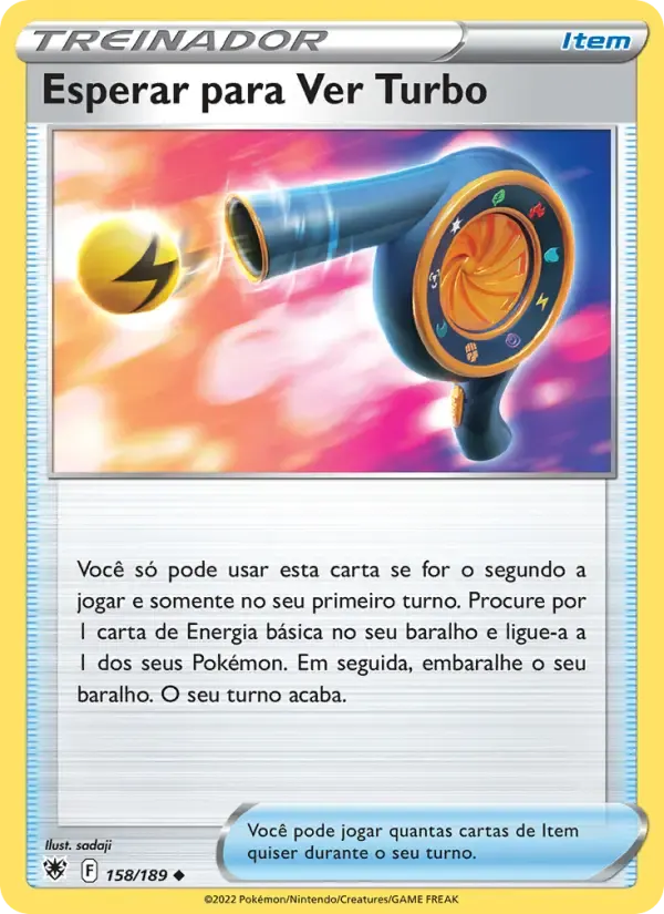 Esperar para Ver Turbo — Estrelas Radiantes 158 Portuguese Pokémon card