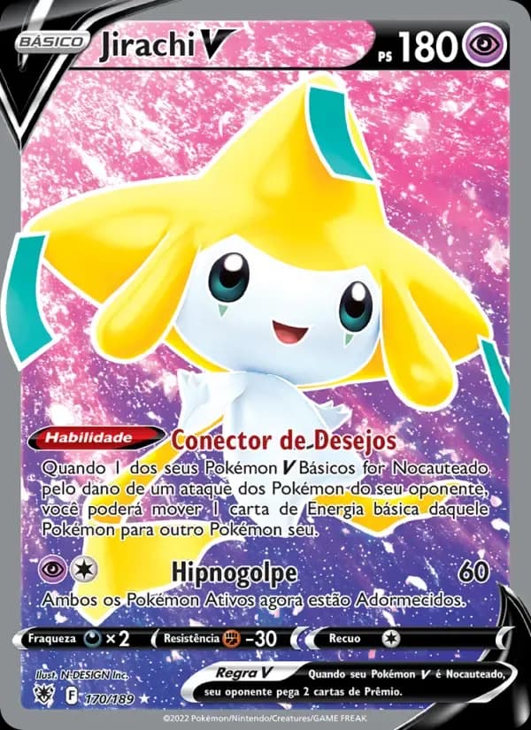 Jirachi V — Estrelas Radiantes 170 Portuguese Pokémon card