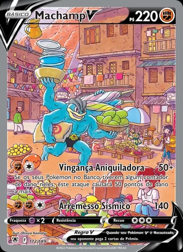 Machamp V — Estrelas Radiantes 172 Portuguese Pokémon card
