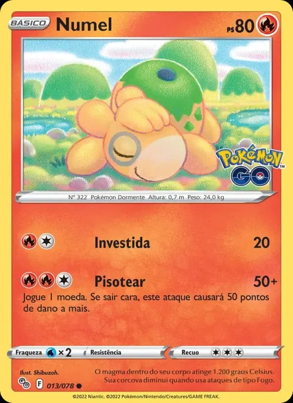 Numel — Pokémon GO 13 Portuguese Pokémon card