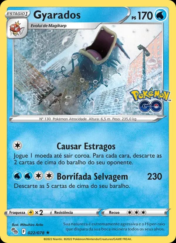 Gyarados — Pokémon GO 22 Portuguese Pokémon card