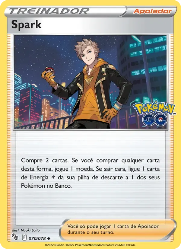 Spark — Pokémon GO 70 Portuguese Pokémon card