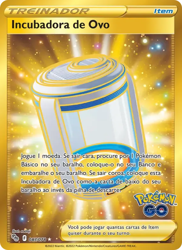 Incubadora de Ovo — Pokémon GO 87 Portuguese Pokémon card