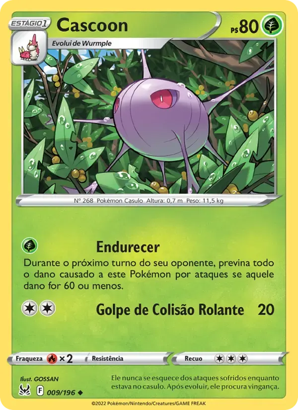 Cascoon — Origem Perdida 9 Portuguese Pokémon card