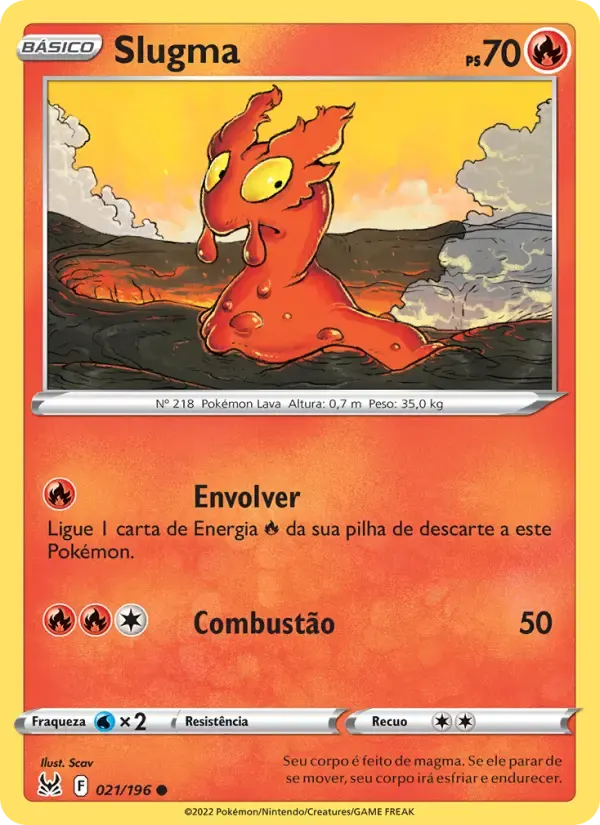 Slugma — Origem Perdida 21 Portuguese Pokémon card