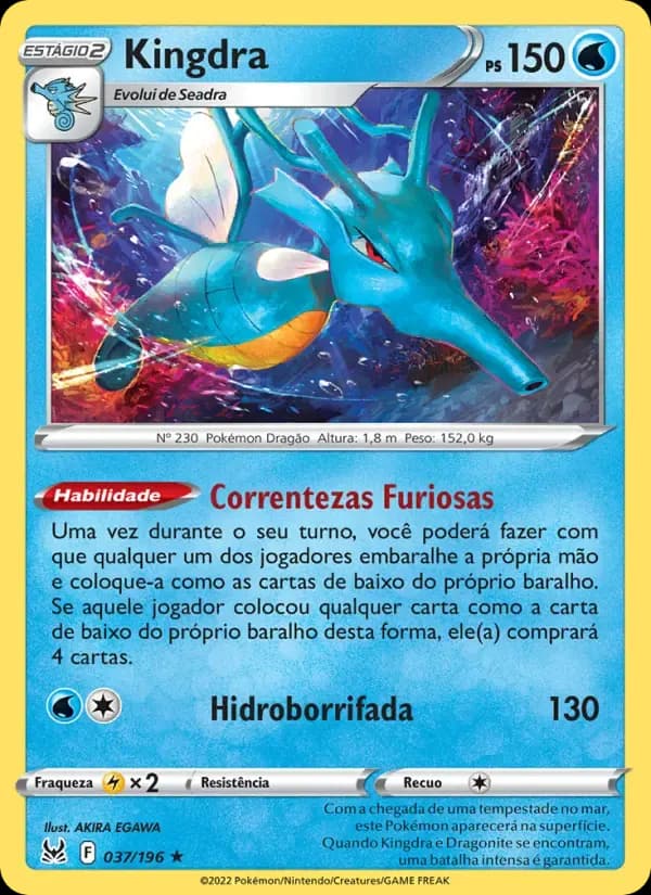 Kingdra — Origem Perdida 37 Portuguese Pokémon card