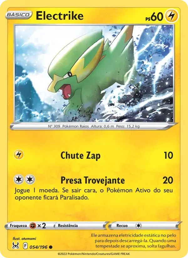 Electrike — Origem Perdida 54 Portuguese Pokémon card