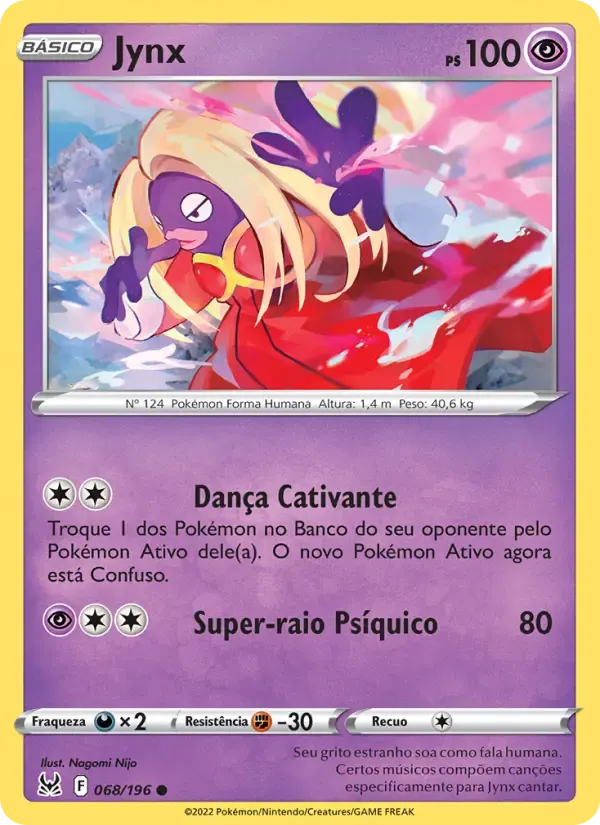 Jynx — Origem Perdida 68 Portuguese Pokémon card