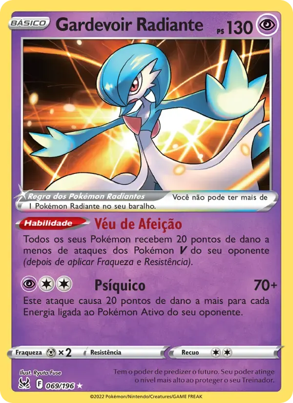Gardevoir Radiante — Origem Perdida 69 Portuguese Pokémon card
