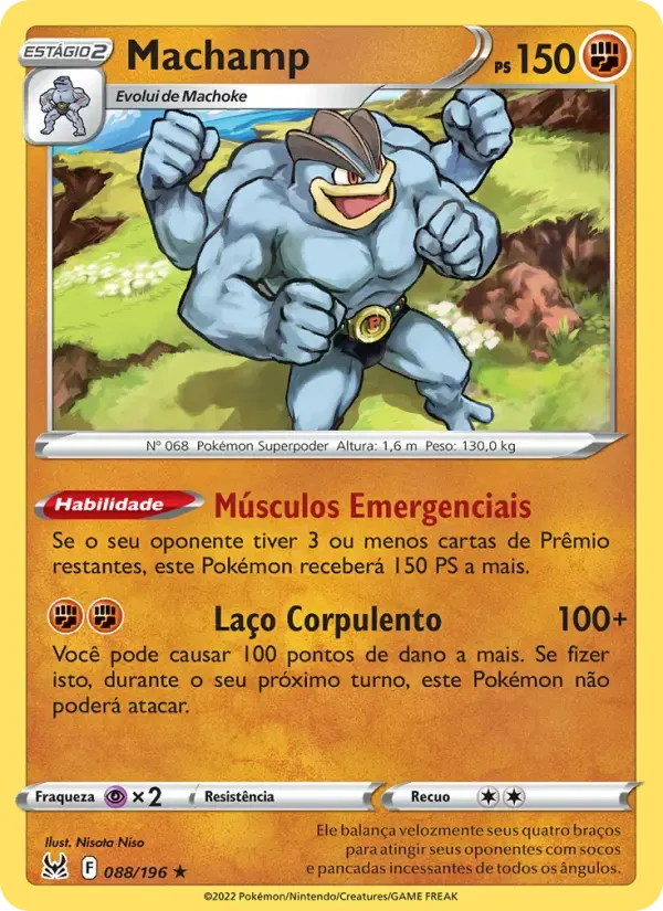 Machamp — Origem Perdida 88 Portuguese Pokémon card