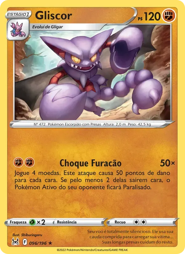 Gliscor — Origem Perdida 96 Portuguese Pokémon card
