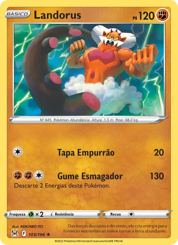 Landorus — Origem Perdida 105 Portuguese Pokémon card