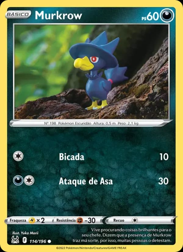 Murkrow — Origem Perdida 114 Portuguese Pokémon card