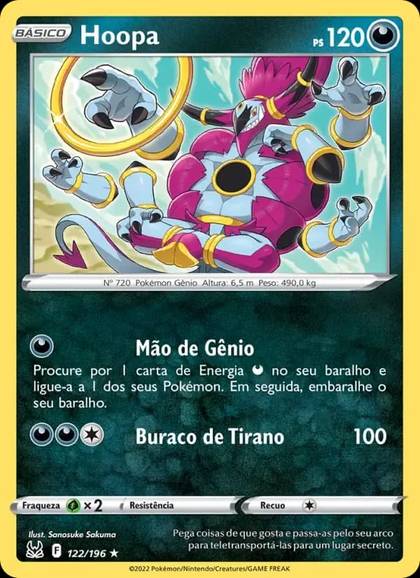 Hoopa — Origem Perdida 122 Portuguese Pokémon card