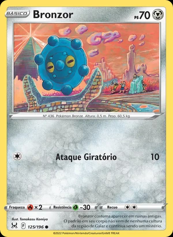 Bronzor — Origem Perdida 125 Portuguese Pokémon card